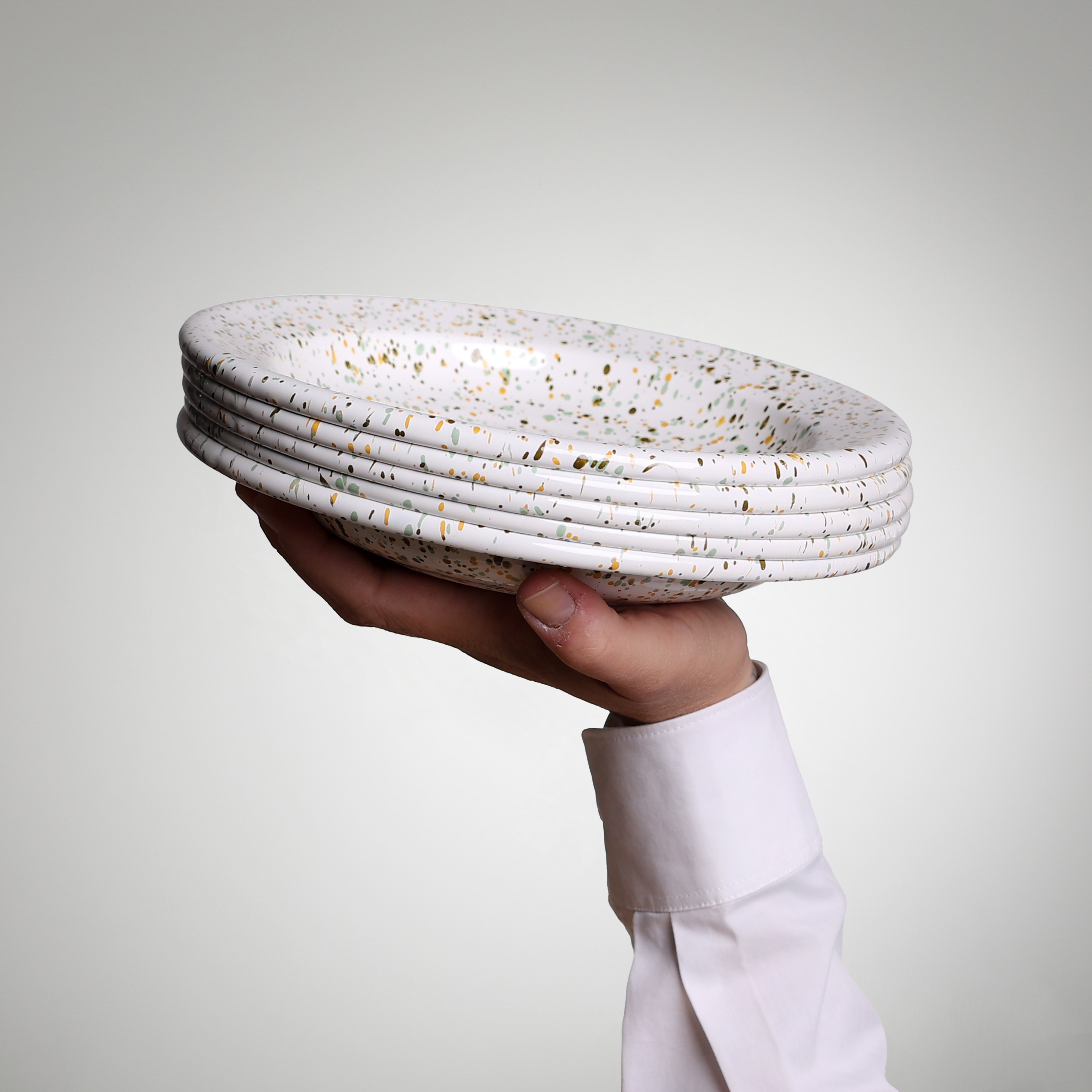 YIV Emaille Halfpipe Teller – tief, leicht, handgefertigt & vielseitig | YIV Emaille Geschirr