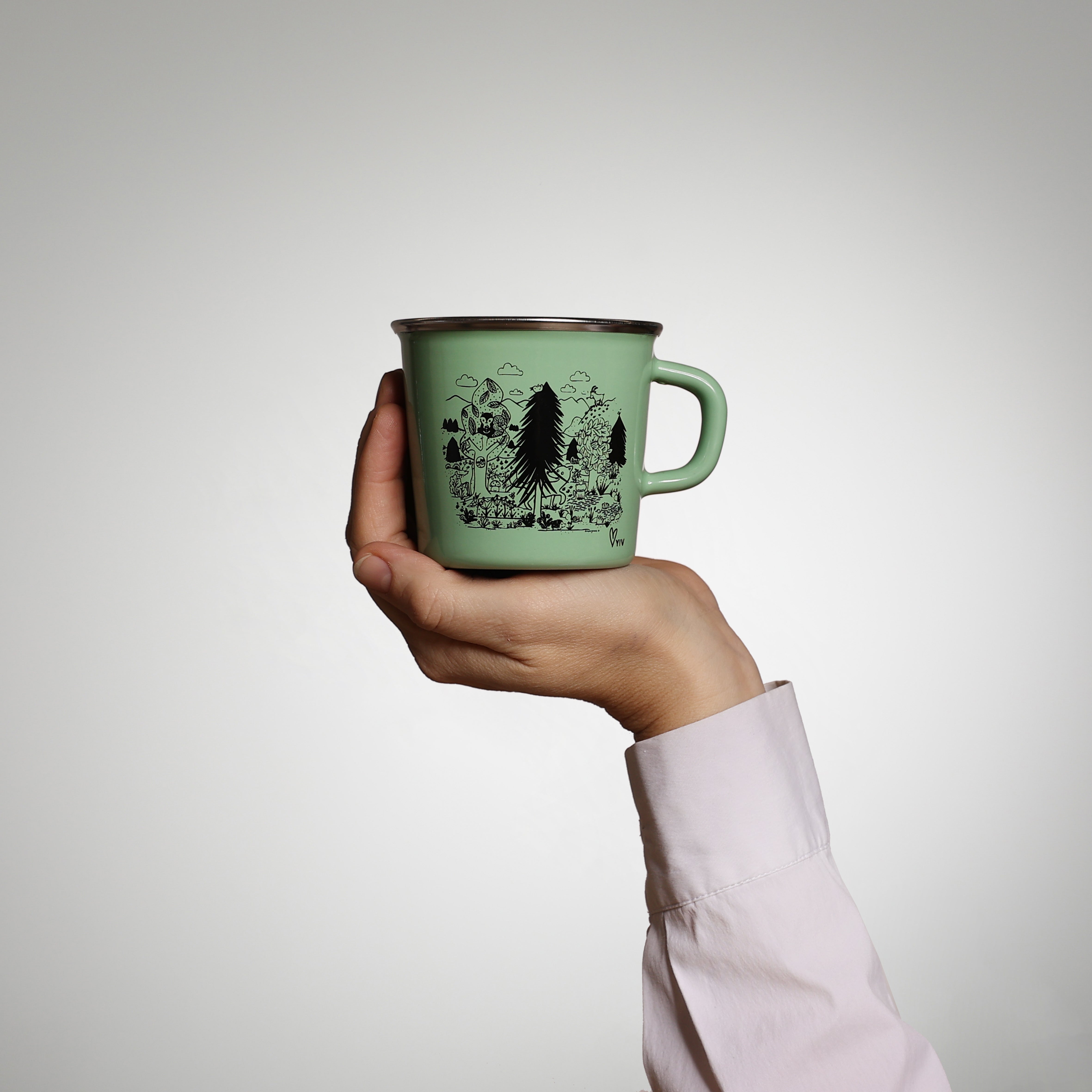 Emaille Kinder Sujet Henkeltasse YIV – nachhaltig, vielseitig & mit Sujet