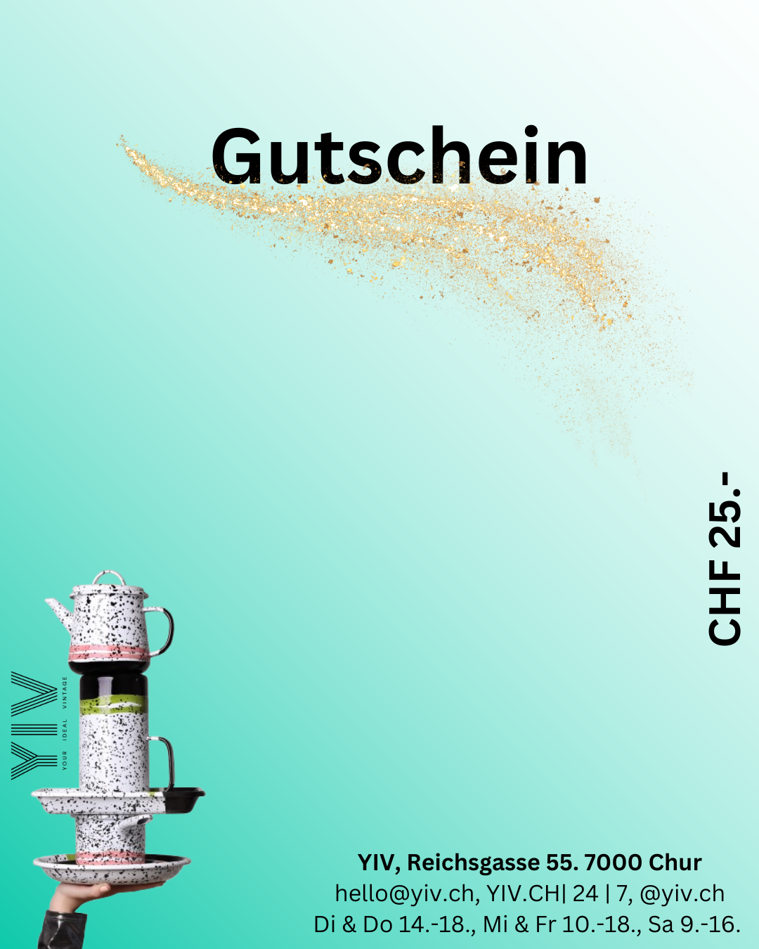 Gutschein YIV zum Ausdrucken & Einlösen im Laden – das perfekte nachhaltige Geschenk