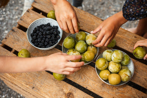 YIV Emaille Schale Set mit Deckel transportieren