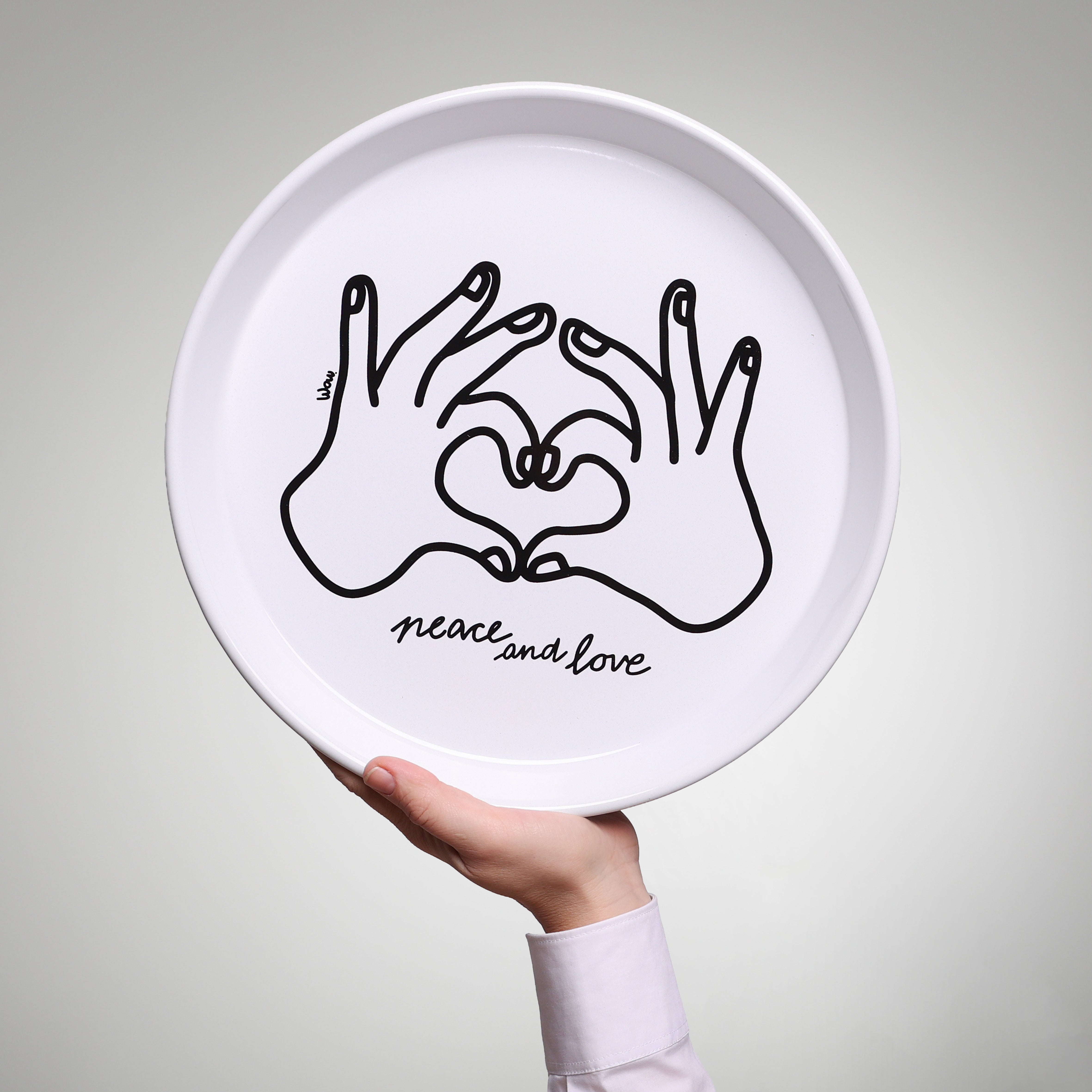 Emaille Multifunktionale Form YIV „Love and Peace“ aus Emaille – Backen, Grillieren & Servieren