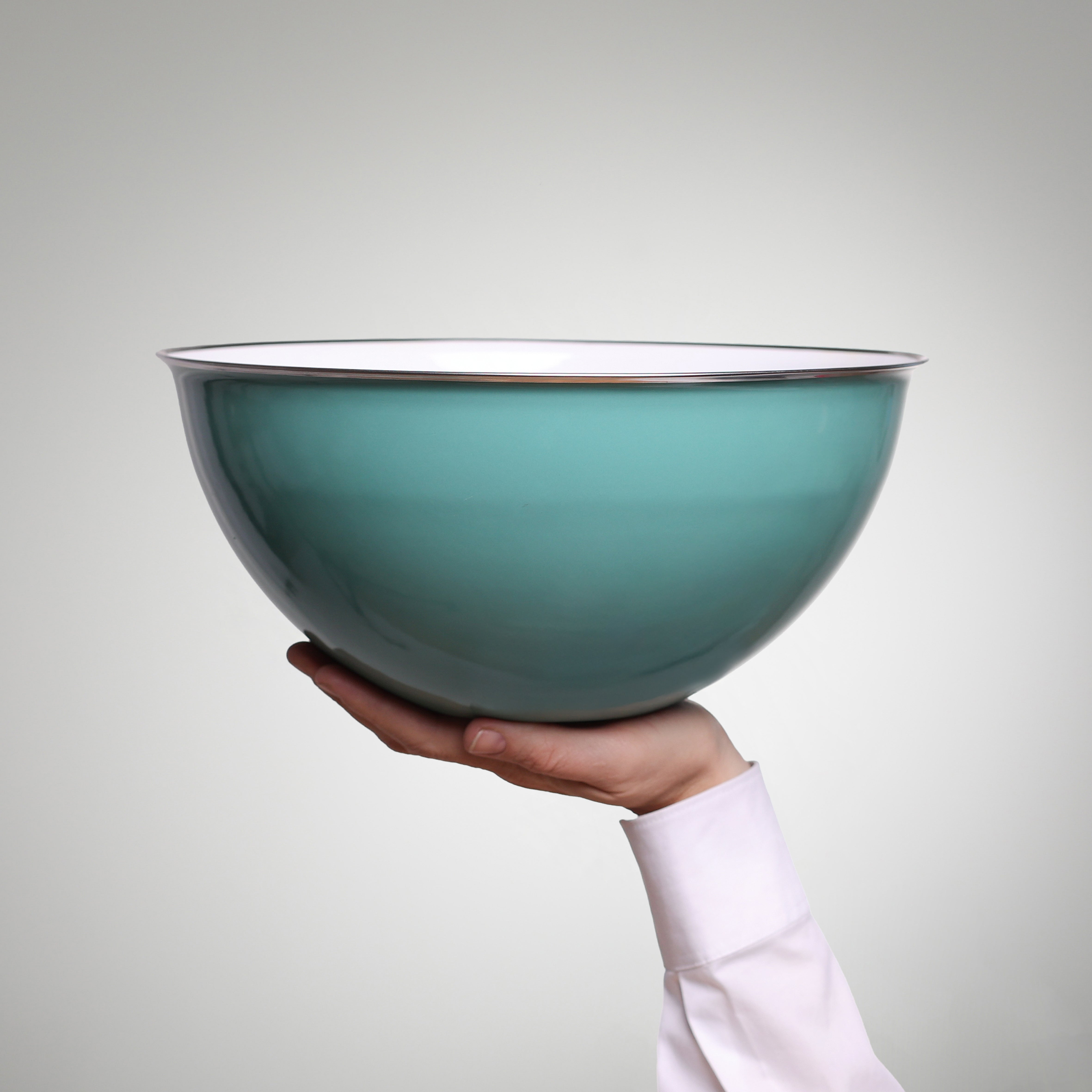 Emaille Schüssel YIV Ø 30 cm – 4,5 L, BPA-frei, handgefertigt von Riess Österreich | YIV.CH