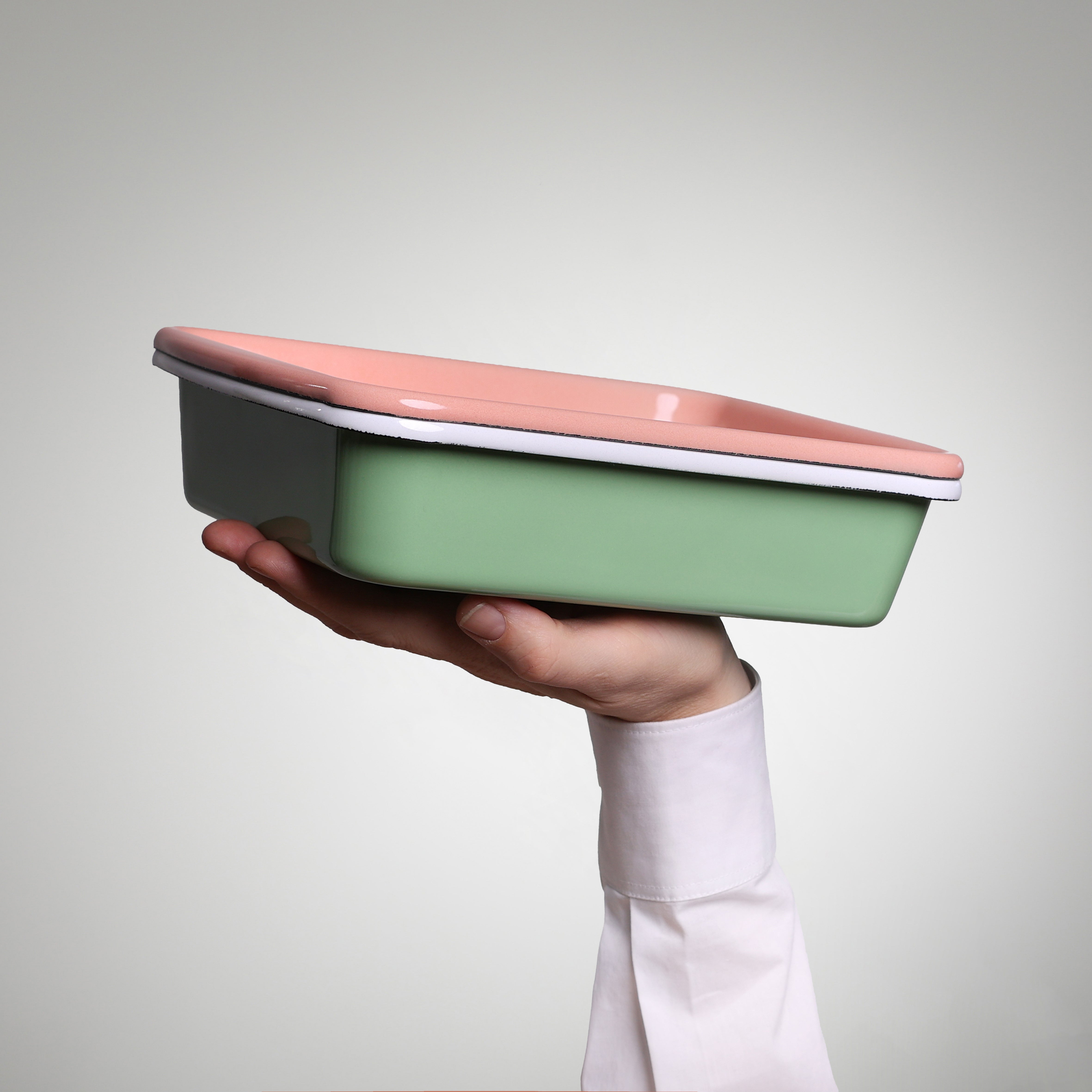 Emaille Multifunktionaleform & Backblech – Multifunktional zum Backen, Grillen & Einfrieren