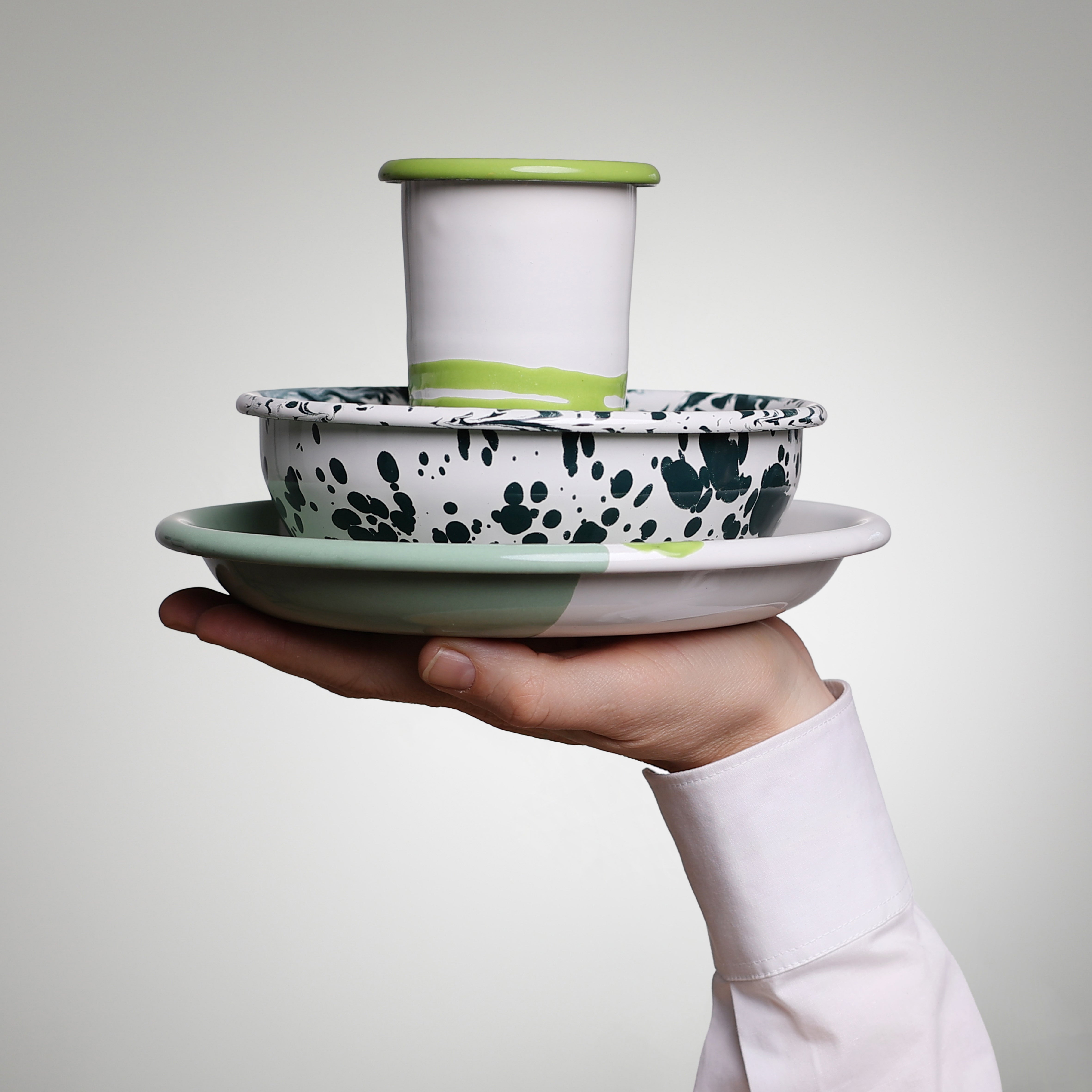 Emaille Trio YIV ONE – Dein Emaille Geschirr für Outdoor & Zuhause