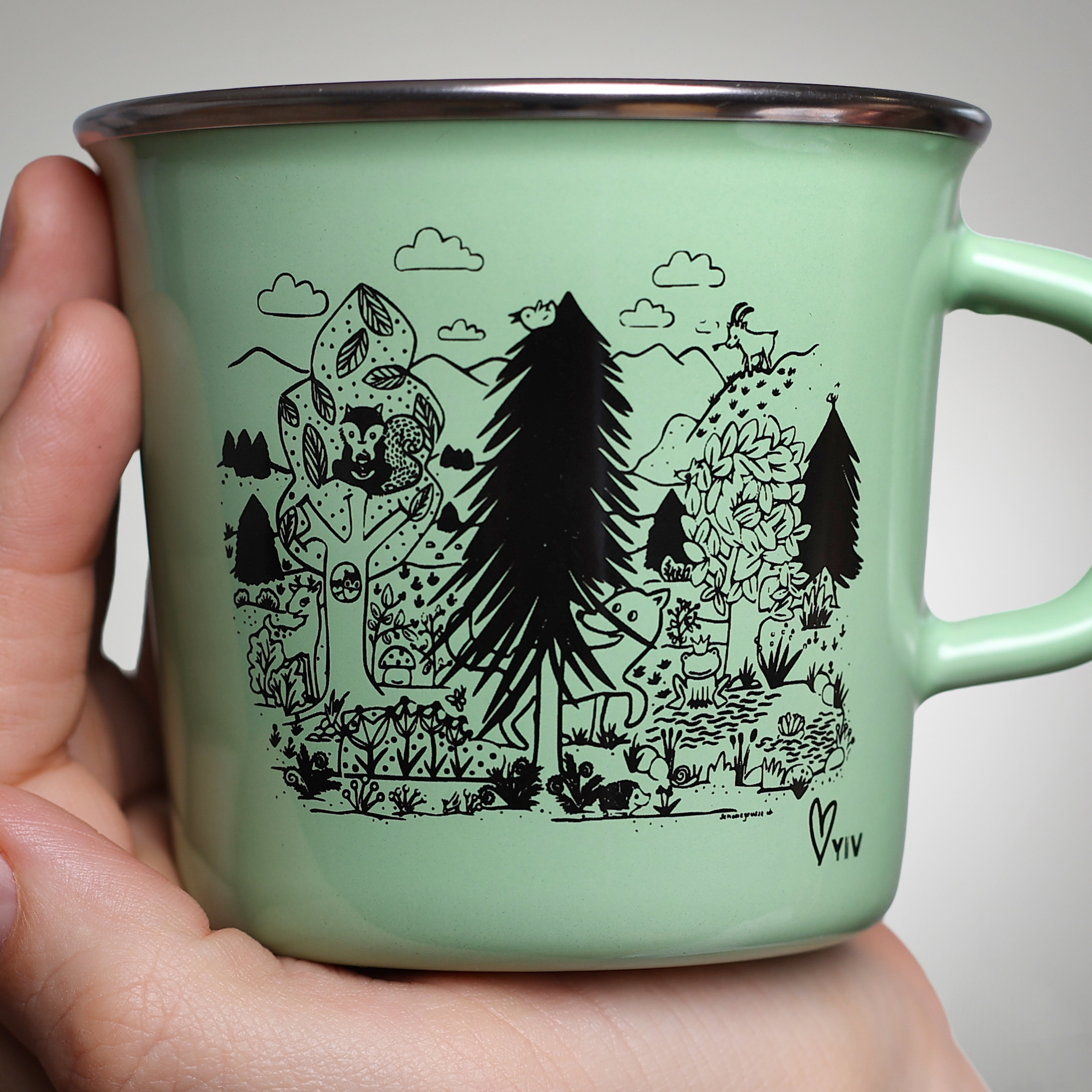 Emaille Kinder Sujet Henkeltasse YIV – nachhaltig, vielseitig & mit Sujet