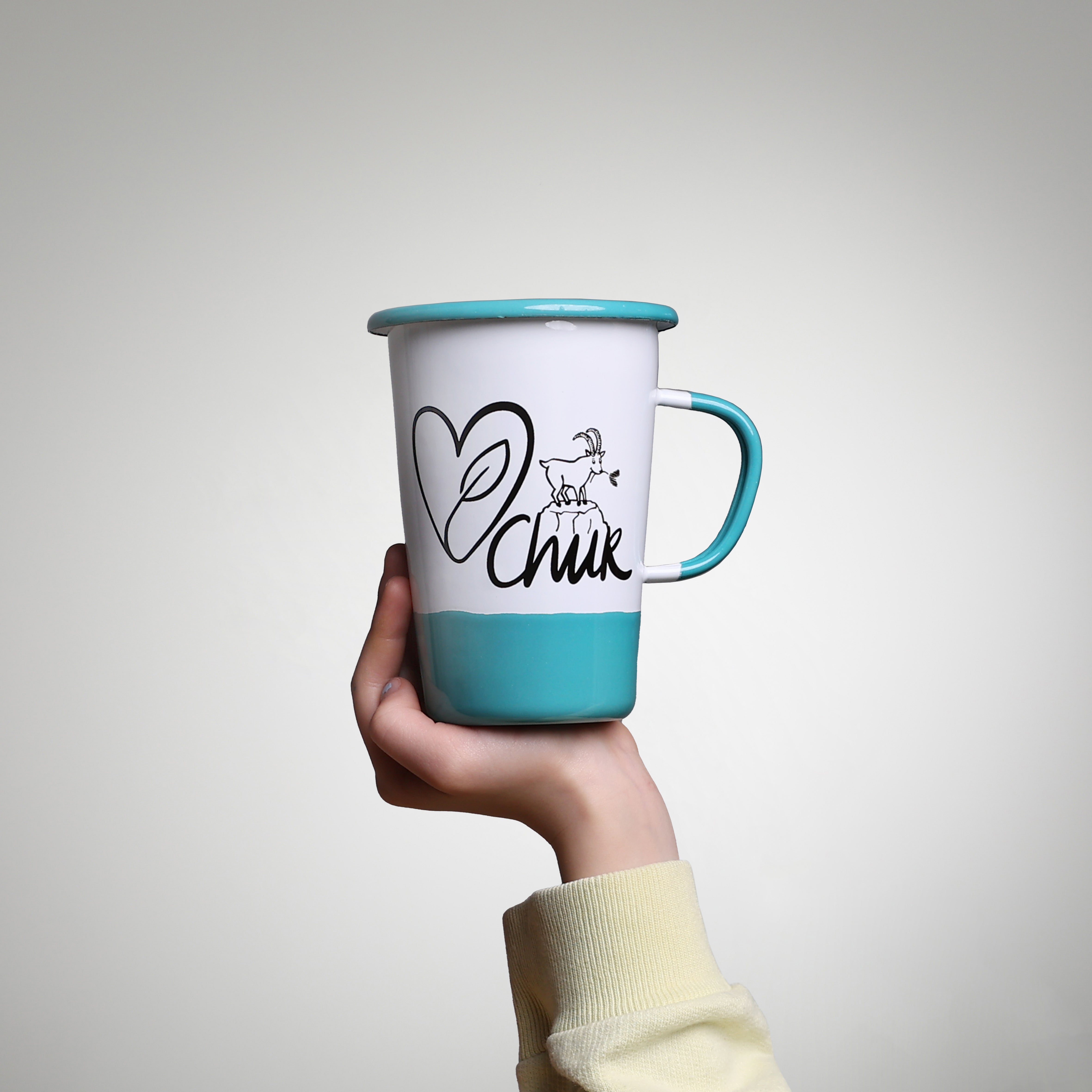 Emaille Henkel Tasse YIV 450 ml – handgefertigt, nachhaltig & perfekt zum Trinken