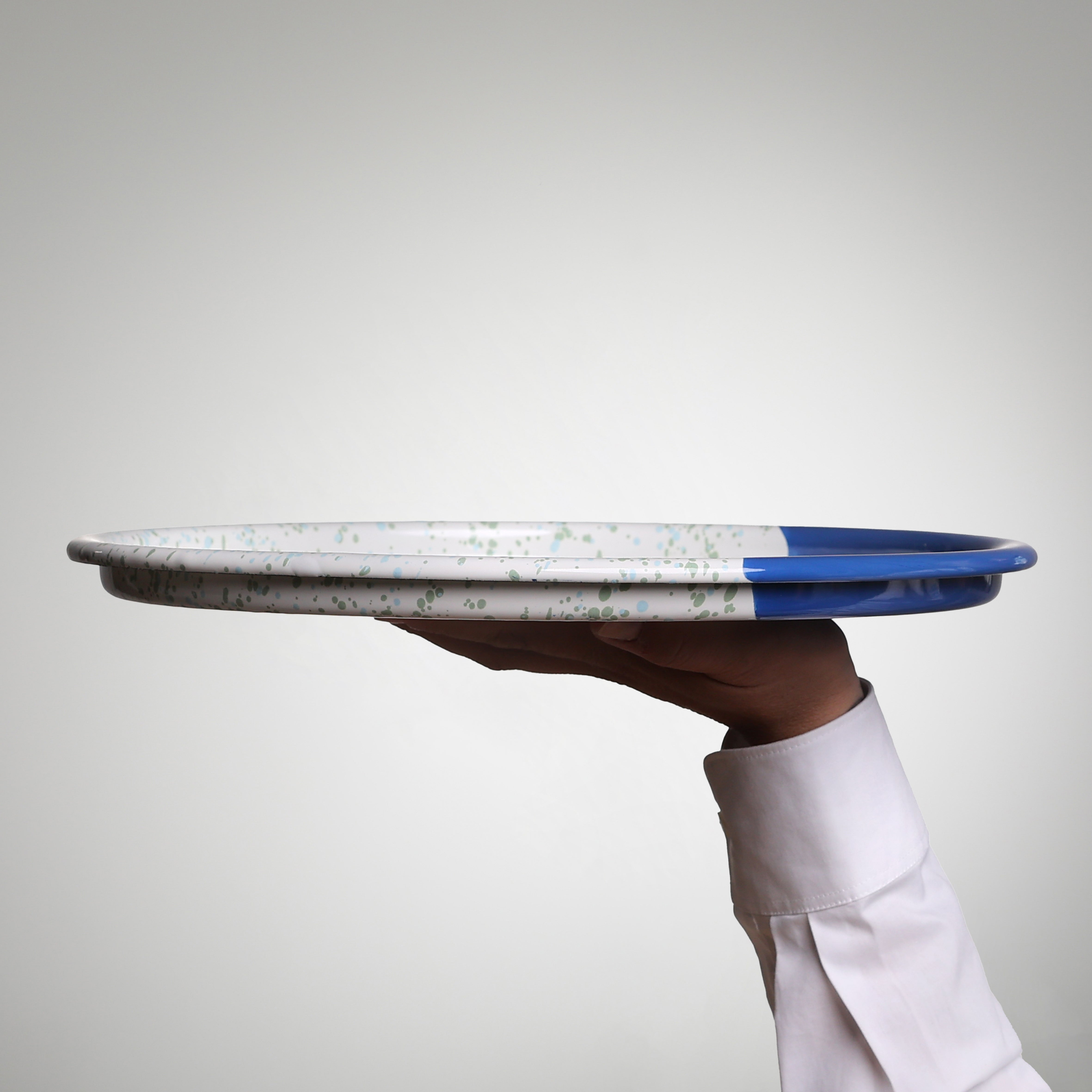 YIV Emaille Halfpipe Multifunktionale Service-Platte 30 cm | YIV Emaille Geschirr