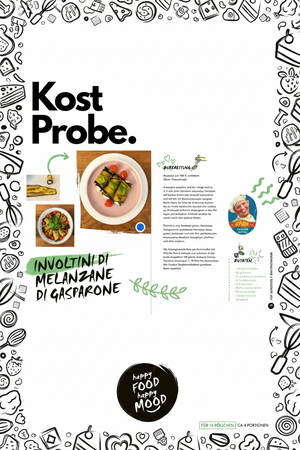 YIV Emaille Teller mit Rezept aus dem diff. Kochbuch