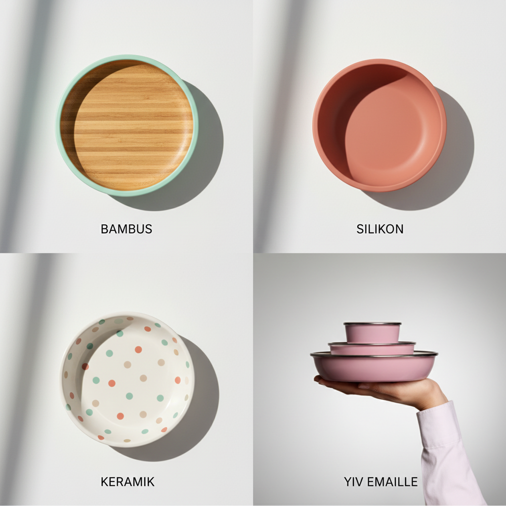 Bambus, Silikon, Keramik oder Emaille? So wählt man das richtige Kindergeschirr