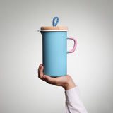 Emaille Krug YIV 1,3 L – handgefertigt, nachhaltig & mit optionalem Henkel-Kork und Arvenholzdeckel