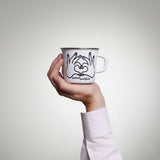 Emaille Henkeltasse YIV „Love and Peace“ – WOW-Edition, plastikfrei & Wald und Outdoor tauglich