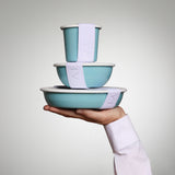 YIV Emaille Trio Set Becher Schale Teller nachhaltig