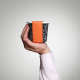 Emaille Becher Set YIV (bestehend aus Becher, Deckel, Dichtung und Band) – nachhaltig & schadstofffrei für Snacks, Babybrei & Znüni