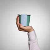 YIV Emaille Becher Set (bestehend aus Becher, Deckel, Dichtung und Band) – nachhaltig & schadstofffrei für Snacks, Babybrei & Znüni "Pre Order", werden im November geliefert