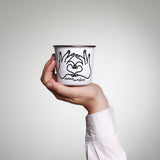 Emaille Becher YIV „Love and Peace“ – WOW-Edition, plastikfrei & perfekt für Babybrei, Snacks und unterwegs