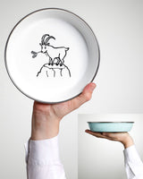 Emaille Teller YIV Ø 20 cm – Riess Premium Emaille aus Österreich × Nina Binkert